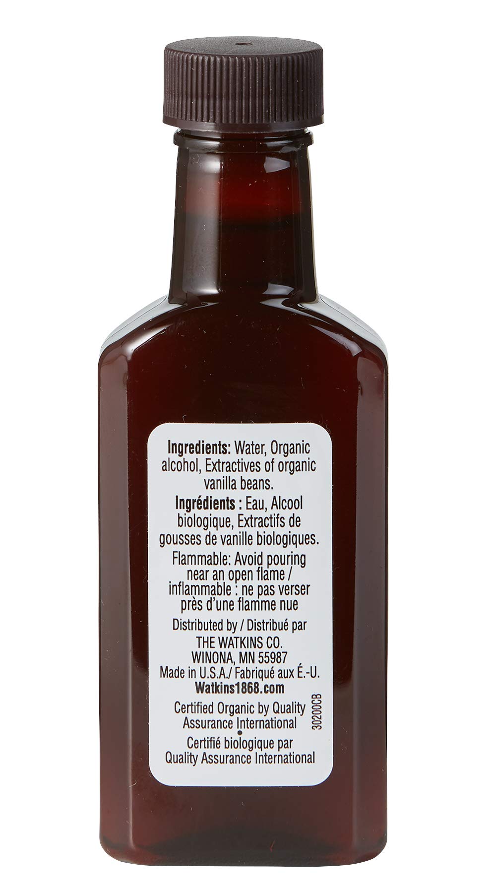 Watkins Organic Pure Almond Extract, Non-GMO, Kosher, 2 oz. Bottle, 1-Pack