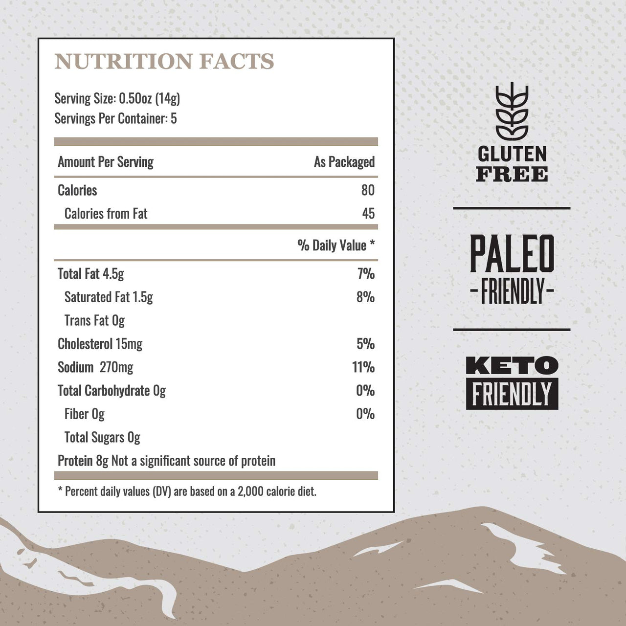 EPIC Sea Salt & Pepper Pork Rinds Keto Friendly, Paleo Friendly, 2.5 oz