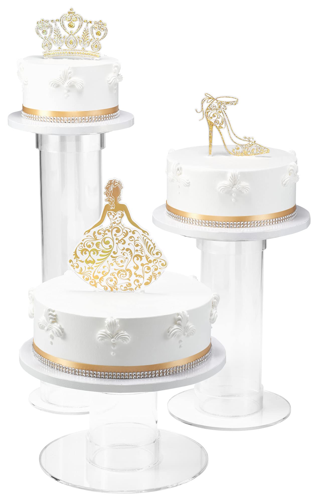 DecoPac QUINCEANERA Cake Decorating Kit, XL-GOLD Cake and Cupcake Toppers for Girls Sweet 15 Birthdays and Parties, Quince Aos