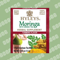 Hyleys Tea Moringa Oleifera with Turmeric Flavor - 25 Tea Bags (Miracle Tree Tea)