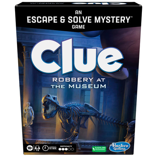 Clue Board Game Robbery at The Museum, Escape Room Game, Murder Mystery Games, Great Halloween Party Game, Cooperative Family Board Game, 1-6 Players, 10+