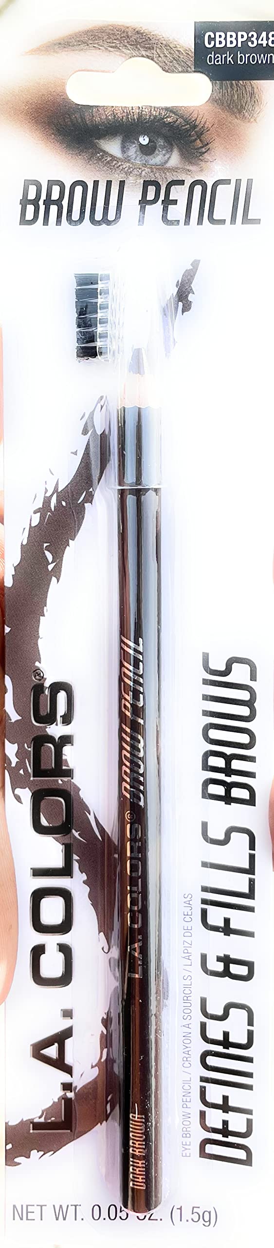 LA Colors Define & Fill Brow Pencil, Dark Brown