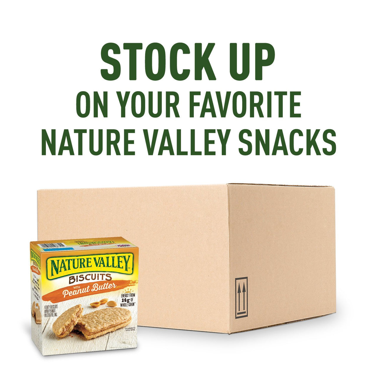 Nature Valley Soft-Baked Oatmeal Squares, Peanut Butter, 1.24 oz, 6 ct
