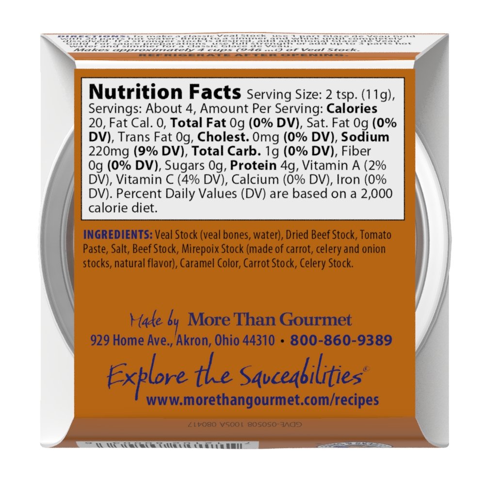 More Than Gourmet Glace De Veau Gold, Reduced Veal Stock, 1.5 Ounce (Pack of 6)