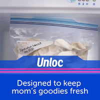 Ziploc Two Gallon Food Storage Freezer Bags, Grip 'n Seal Technology for Easier Grip, Open, and Close, 10 Count Clear