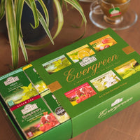 Ahmad Tea Green Tea, Evergreen Selection Pack Teabags, 60 Foil Teabags - Caffeinated and Sugar-Free