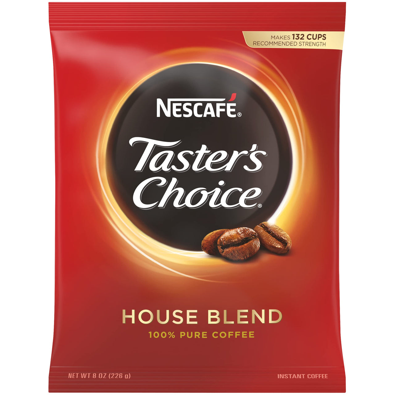 Nescafe Instant Coffee, Taster's  Choice Light Roast House Blend, 8 Ounce Bulk Bag