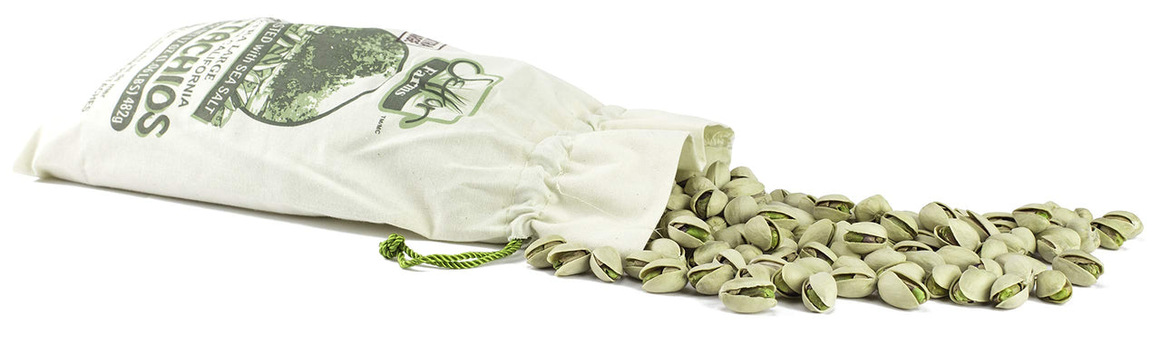 Setton Farms Pistachios, Dry Roasted and Salted Pistachios, Extra Large Premium California Pistachios, In Shell Pistachios, 14oz Burlap Gift Bag, Holiday Gifts, Thanksgiving Gifts, Rustic Bag, Certified Non-GMO, Gluten Free, Vegan and Kosher