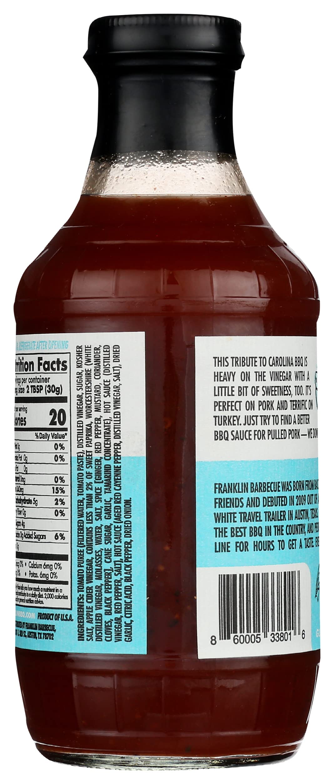 Franklin Barbecue Vinegar BBQ Sauce, 18 OZ