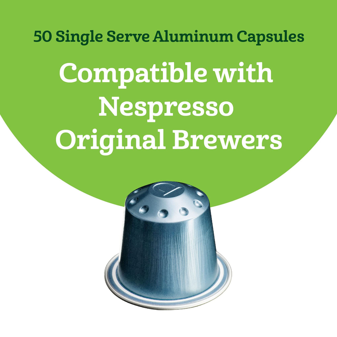 Fresh Lungo Medium Roast Aluminum Capsules, Compatible with Nespresso Original Brewers, Intensity 6/13, 50 Count (5 Packs of 10)