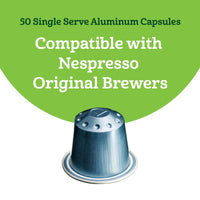 Fresh Lungo Medium Roast Aluminum Capsules, Compatible with Nespresso Original Brewers, Intensity 6/13, 50 Count (5 Packs of 10)