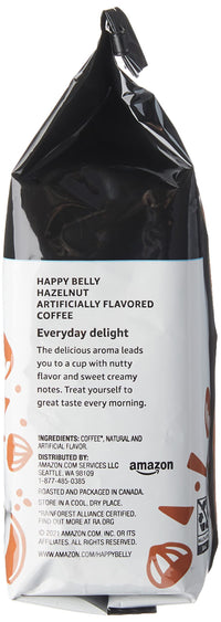 Happy Belly Hazelnut Flavored Ground Coffee, Medium Roast, 12 Ounce