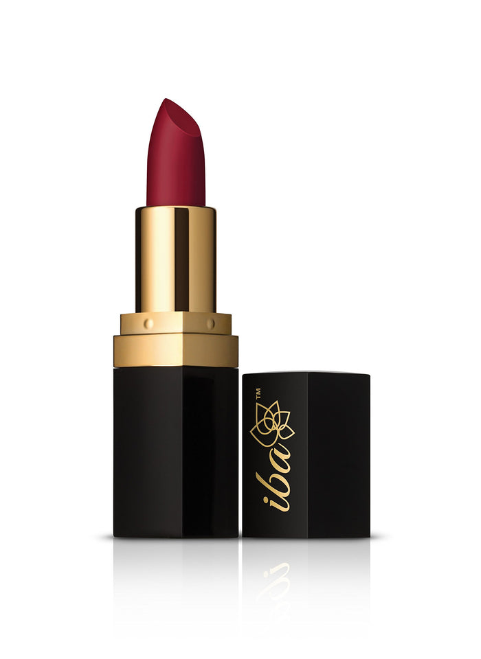 Iba Halal Care Pure Lips Long Stay Matte Lipstick, Burgundy Red, 4g