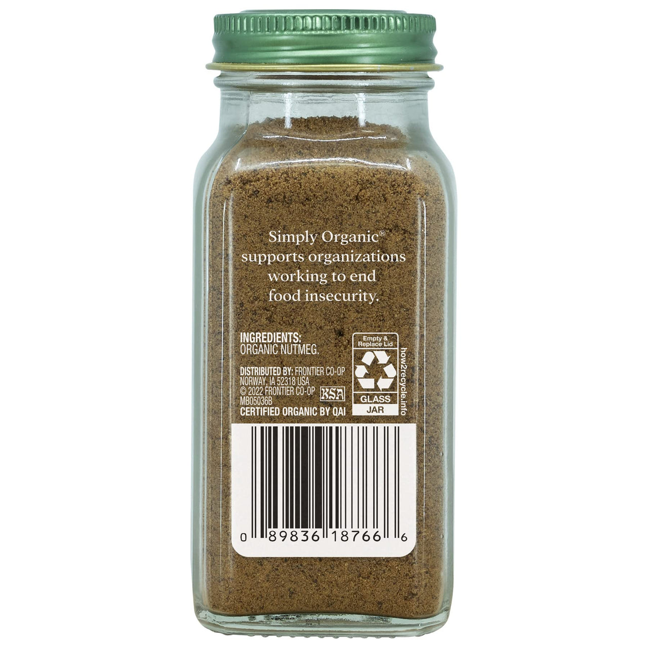 Simply Organic Ground Nutmeg, Certified Organic | 2.3 oz | Myristica fragrans Houtt.