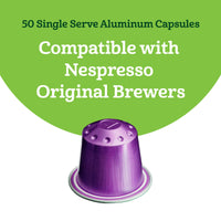 Fresh Ristretto Intenso Dark Roast Aluminum Capsules, Compatible with Nespresso Original Brewers, Intensity 10/13, 50 Count (5 Packs of 10)