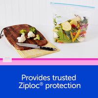 Ziploc Quart Food Storage Freezer Slider Bags, Power Shield Technology for More Durability, 34 Count