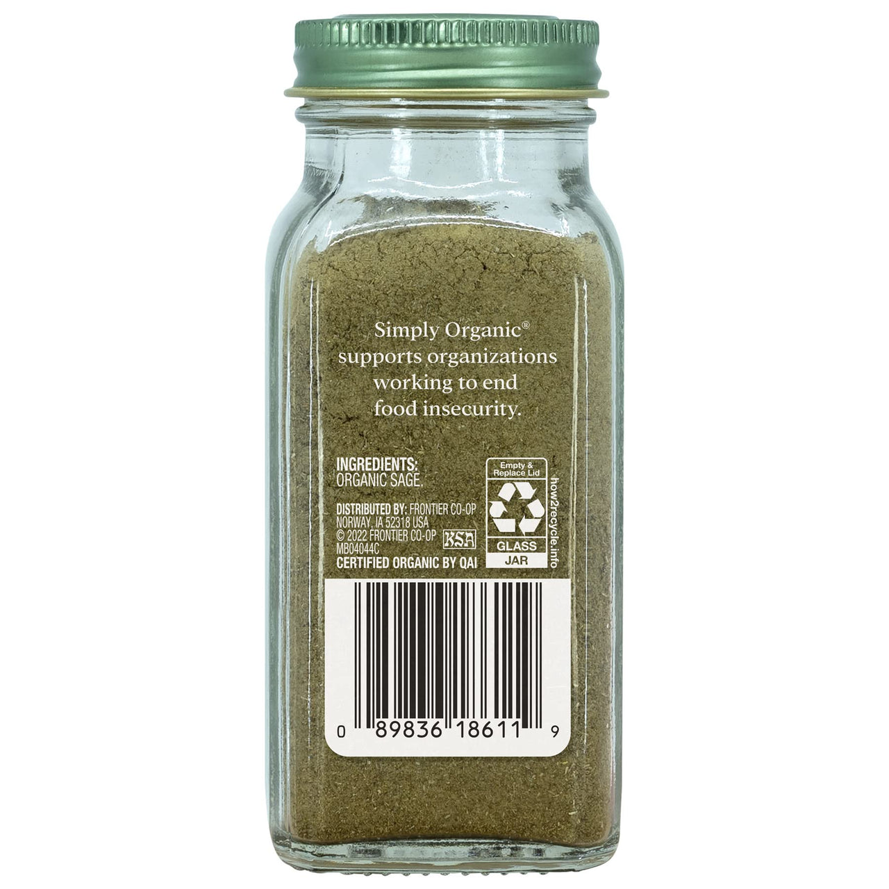 Simply Organic Ground Sage Leaf, Certified Organic | 1.41 oz | Salvia officinalis L.