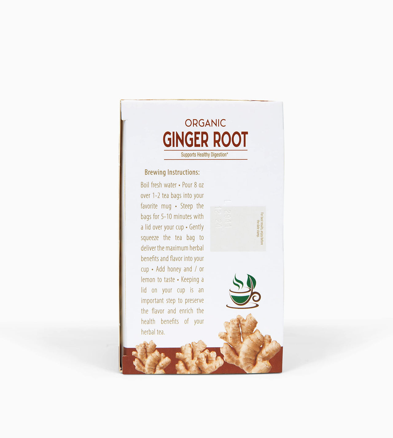 Lifestyle Awareness Organic Ginger Root Tea, Caffeine Free, 20 Count, Packaging May Vary (Pack of 6)