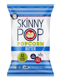SkinnyPop Butter Popcorn, Gluten Free, Non-GMO, Healthy Popcorn Snacks, Easter Snacks, Skinny Pop, 4.4oz Grocery Size Bag