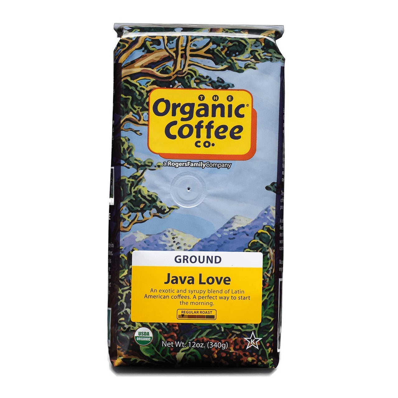 The Organic Coffee Co. Ground Coffee - Java Love (12oz Bag), Medium Roast