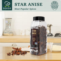 Soeos Star Anise Seeds 6oz (170g), Non-GMO Verified, Great for Baking and Tea, Anis Estrella, Whole Chinese Star Anise Pods, Dried Anise Star Spice, Chinese Star Anise, Star Anise Bulk, Anise Star.