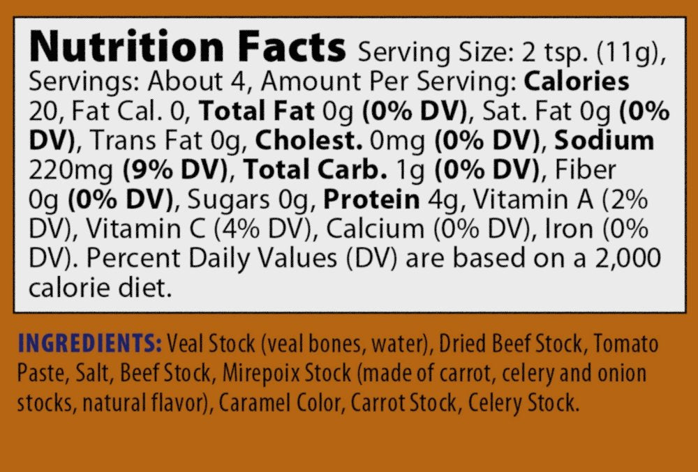 More Than Gourmet Glace De Veau Gold, Reduced Veal Stock, 1.5 Ounce (Pack of 6)