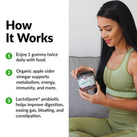 Force Factor ProbioSlim Apple Cider Vinegar Gummies with Organic Apple Cider Vinegar and LactoSpore Probiotics and Prebiotics to Support Digestion, Metabolism, and Immune Health, 60 Gummies