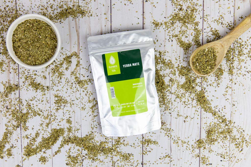 Elevate Tea Yerba Mate Tea - Loose Leaf Yerba Mate Tea, High Caffeine, 3 oz Pouch - 30 Cups, Hot & Iced Tea, No Artificials, 2 Pack
