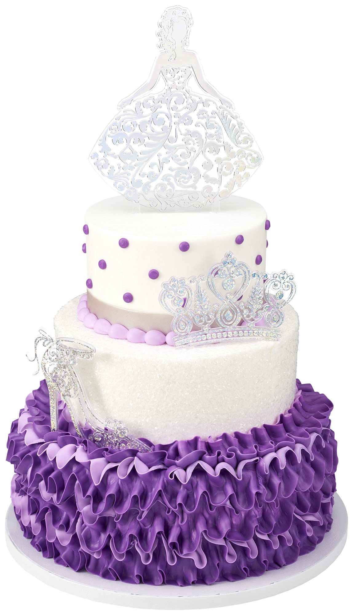 DecoPac Cake Decorating CAKE KIT-QUINCEANERA-XL-SILVER Cake and Cupcake Toppers for Birthdays and Parties
