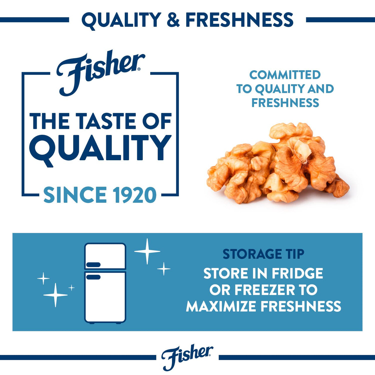 Fisher Chef's  Naturals Walnut Halves & Pieces