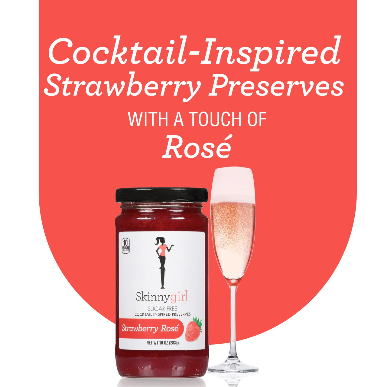 Skinnygirl Sugar Free Preserves, Strawberry Rose, 10 Ounce