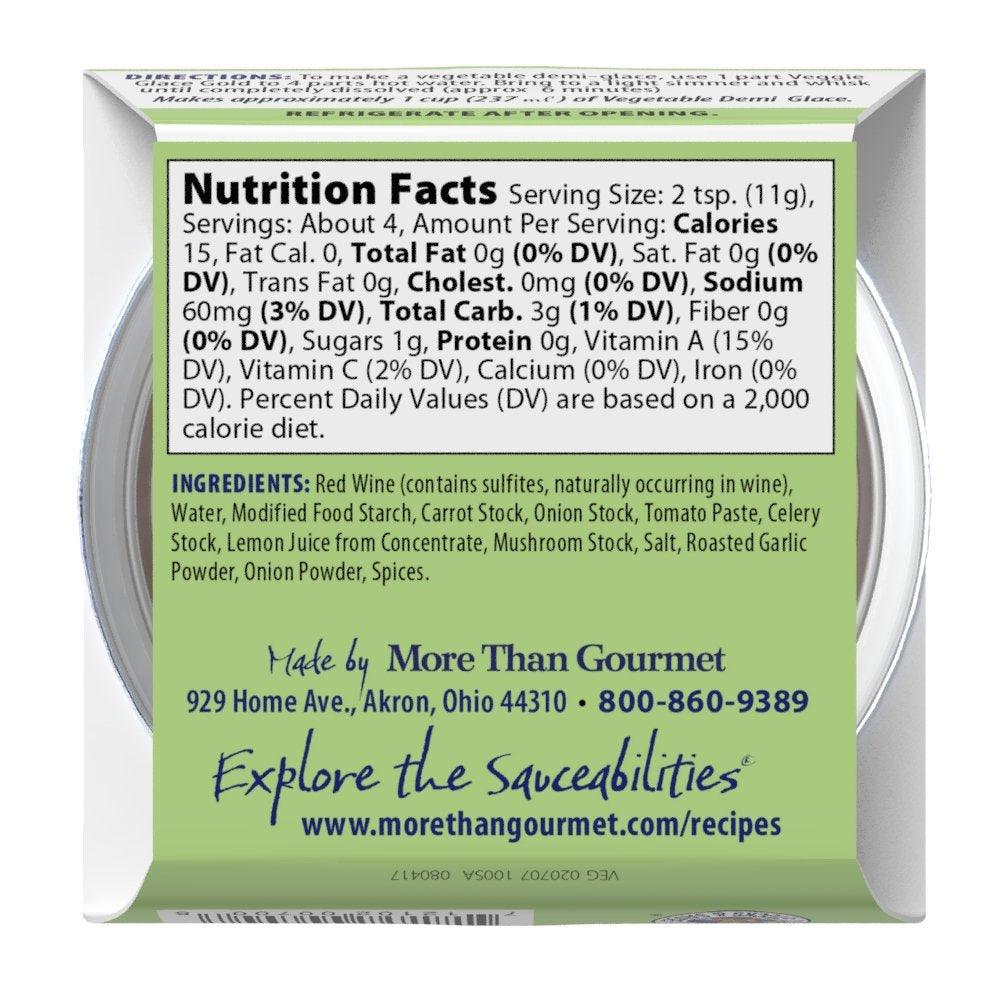 More Than Gourmet Classic Roasted Vegetable Demi-Glace, 1.5 Ounces (Pack of 6)