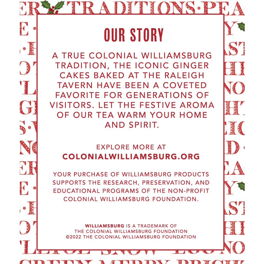 Harney & Sons Williamsburg Ginger Cake Blend | Black tea with cloves, cinnamon, and molasses, 20 sachets