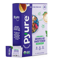 Pyure Organic Stevia Packets | Granulated Sugar Packets - White Sugar Substitute | Zero Carb, Zero Sugar, Zero Calorie Sweetener Packets | Plant-Based Stevia Packets for Keto Coffee | 80 Count