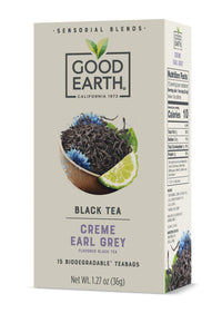 Good Earth Sensorial Blend All Natural Crme Earl Grey Black Tea, 15 Count (Pack of 5)