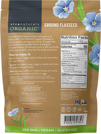 Viva Naturals The Finest Organic Raw Chia Seeds, 1 Pound & Organic Ground Flax Seed, 15 oz - Specially Cold-milled Using Proprietary Technology for Optimal Smoothness and Freshness