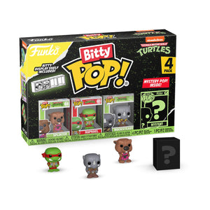 Funko Bitty Pop! Teenage Mutant Ninja Turtles Mini Collectible Toys - Splinter, Raphael, Rocksteady & Mystery Chase Figure (Styles May Vary) 4-Pack