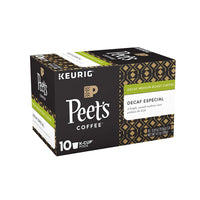 Peet's  Coffee K-Cup Single Serve Pack for Keurig Brewers, Decaffeinated Especial, 10 ct