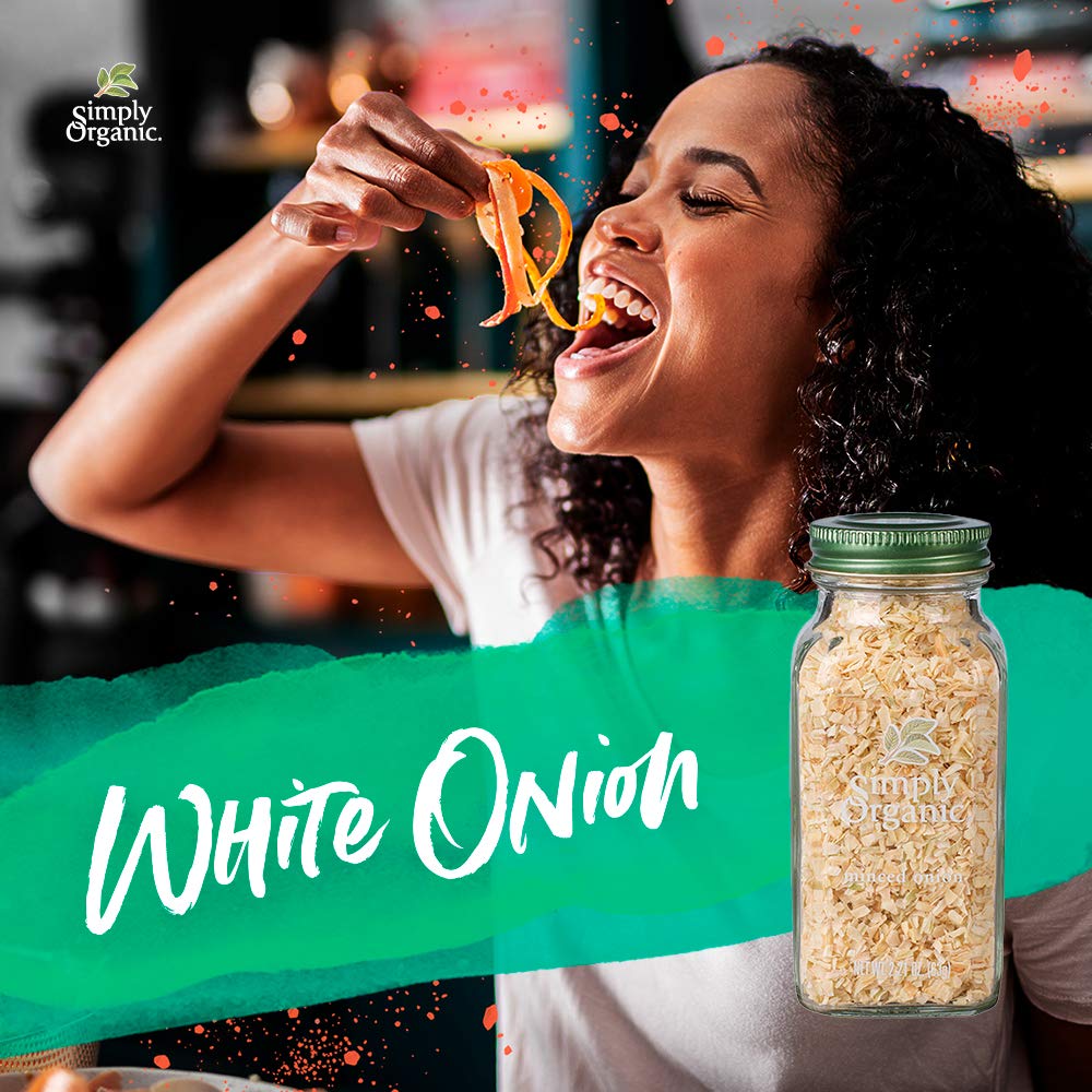 Simply Organic Minced White Onion, Certified Organic | 2.21 oz | Allium cepa