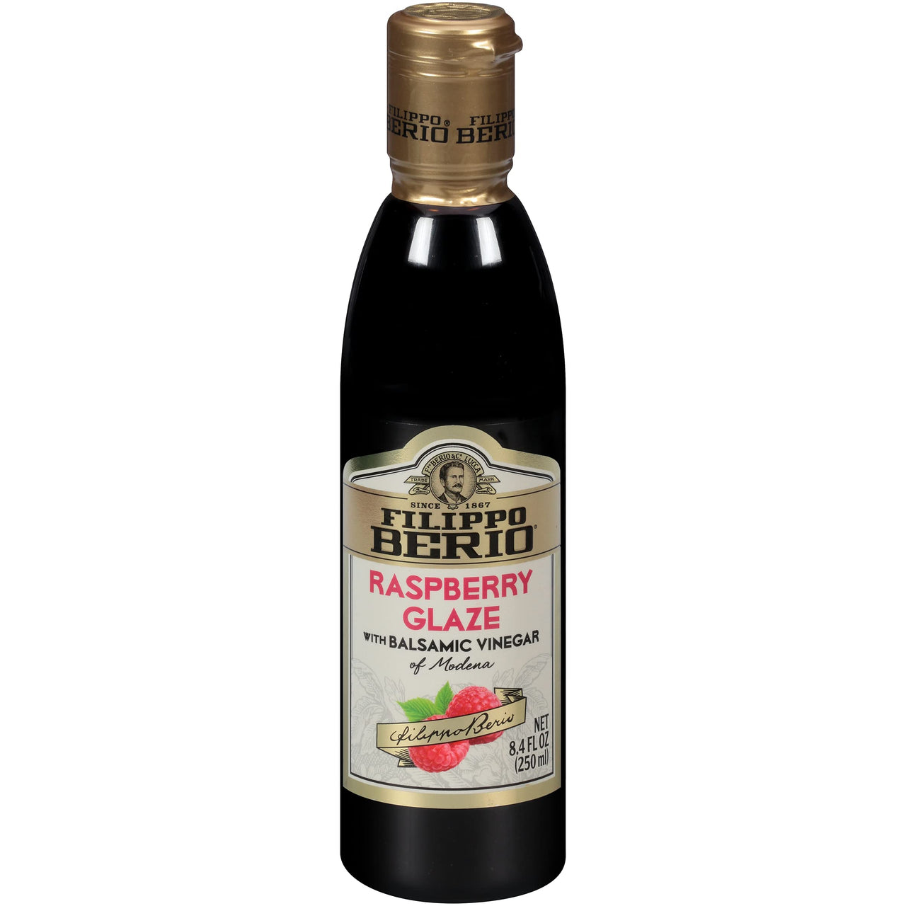 Filippo Berio Balsamic Glaze, Raspberry, 8.4 Ounce Plastic Bottle