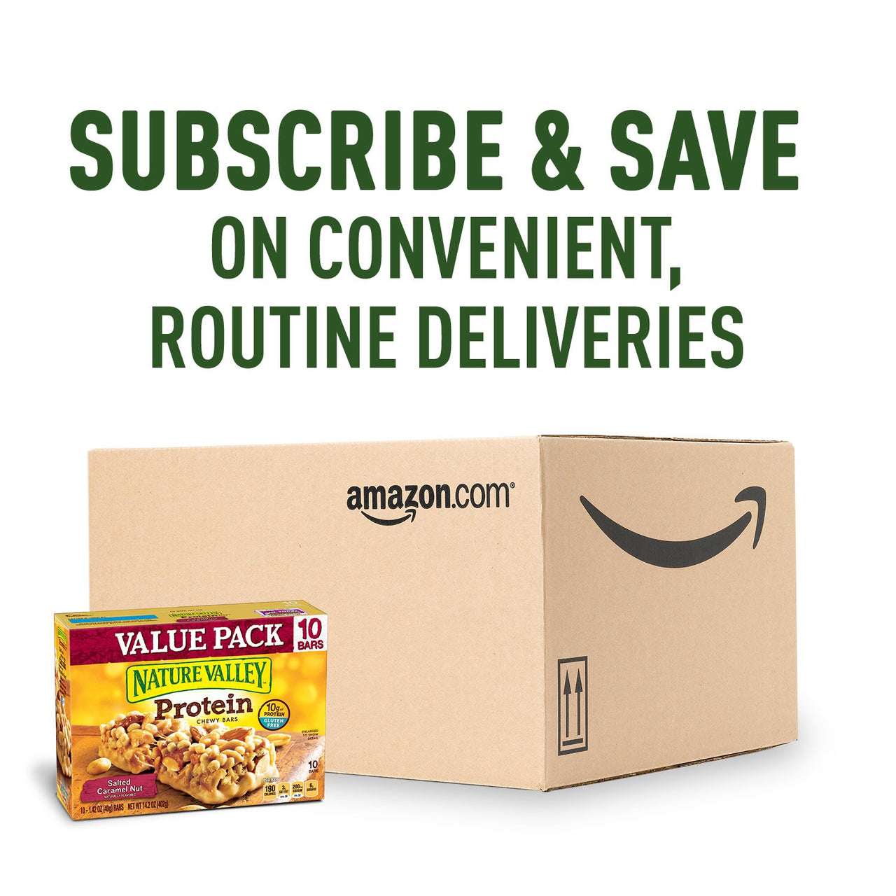 Nature Valley Chewy Protein Bars, Salted Caramel Nut, 7.1 oz, 5 Count Box