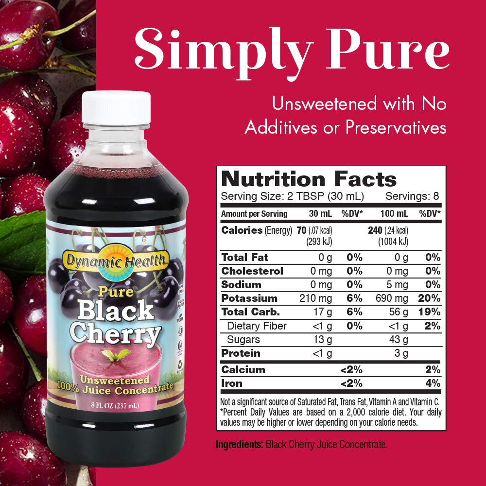Dynamic Health Juice Concentrate, Black Cherry, 8 Fl Oz