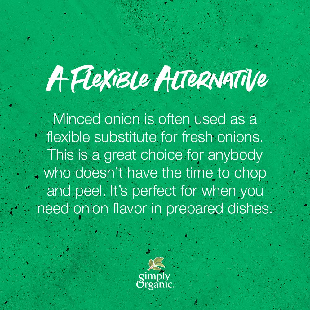 Simply Organic Minced White Onion, Certified Organic | 2.21 oz | Allium cepa