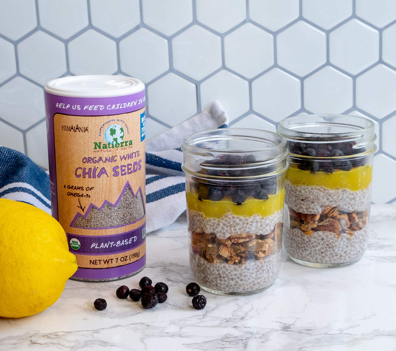 NATIERRAHimalania Organic White Chia Seeds | Non-GMO & Vegan | 7 Ounce