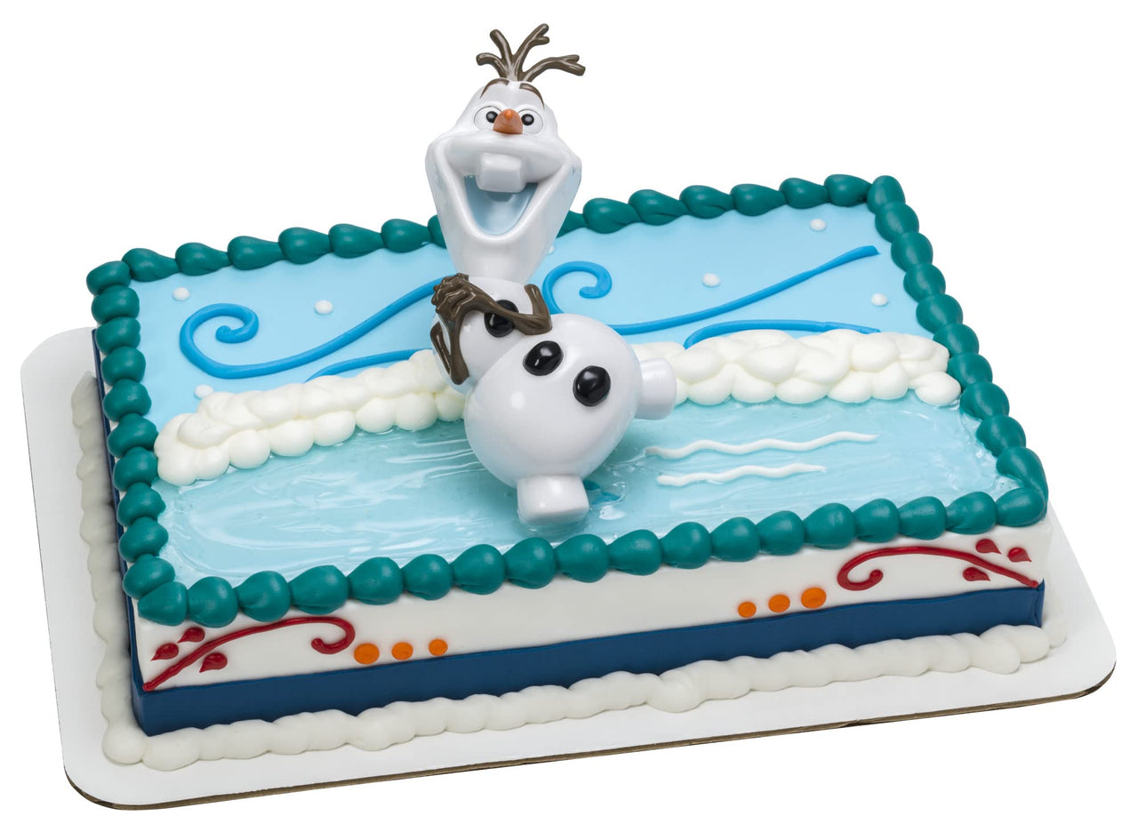 DecoSet Disney Frozen Olaf Chillin Cake Topper, 1-Piece with Moveable Parts, Decorations for Creating Amusing Cakes