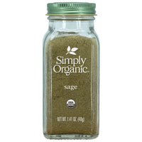 Simply Organic Ground Sage Leaf, Certified Organic | 1.41 oz | Salvia officinalis L.