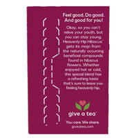 NOW Foods Give a Tea Organic Heavenly Hibiscus Punch Tea, Caffeine-Free, 24 bags, for everyday wellness