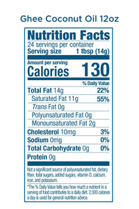 USDA Organic Grass Fed Ghee and Coconut Oil Blend, 12oz, Compare our cost per oz and Certified Organic, Carrington Farms