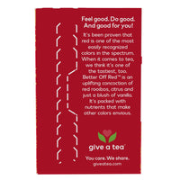 NOW Foods Give a Tea Better off Red Rooibos Tea with a Vanilla-Citrus Blush, Caffeine-Free, 24 bags