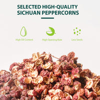 Soeos Sichuan Peppercorns, Authentic Szechuan Pepper corn, Tingle and Numbing Effect, Less Seeds, Strong Flavor, Essential for Kung Pao Chicken, Mapo Tofu, 16 oz (454g), Grade A Red Peppercorn